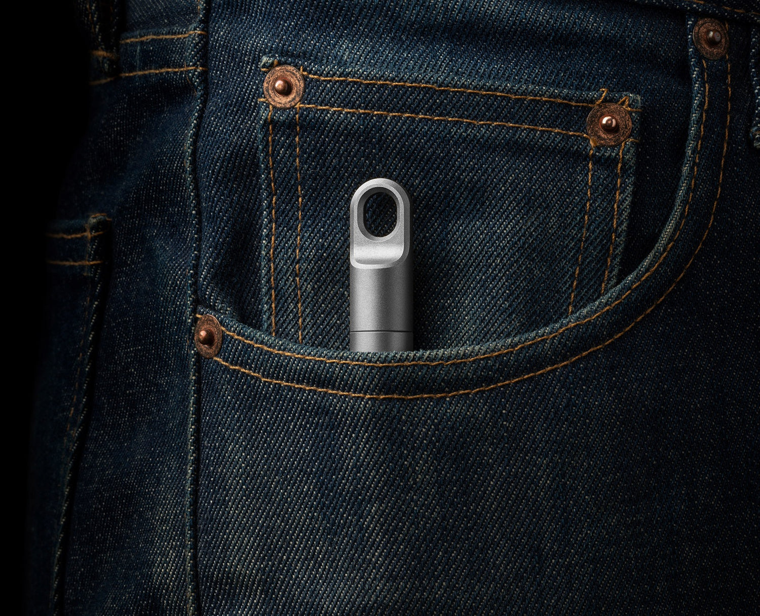 The Randolph EDC cache in a pant pocket.