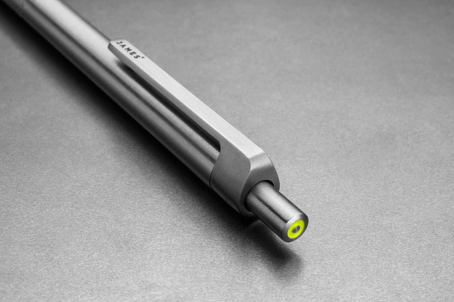 A close up of the Burwell EDC pen click mechanism.