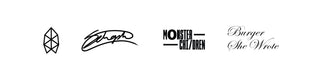 The logos of The James Brand, Schoph, Monster Children, and Burger She Wrote.