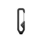 The Holcombe EDC keychain carabiner in black and stainless.