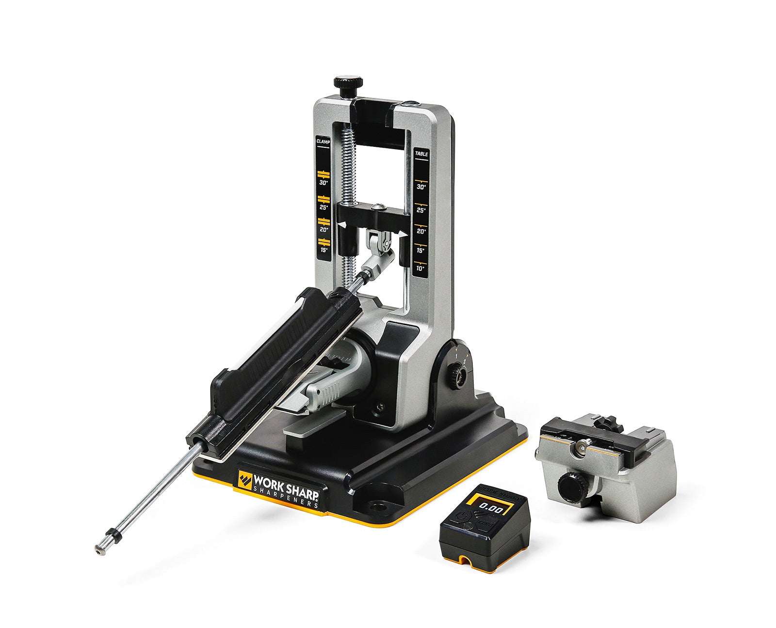 The Work Sharp Precision Pro knife sharpening kit.
