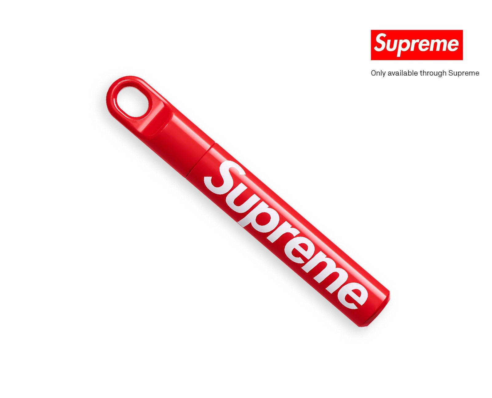 The Supreme Randolph EDC cache in red.