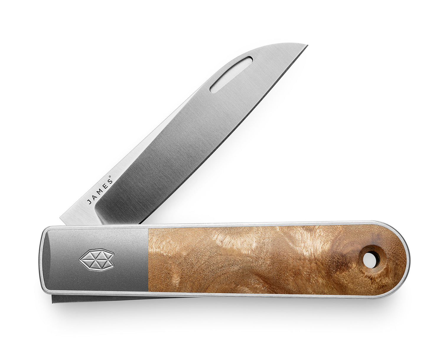 The Wayland classic barlow slip joint folding pocket knife with a sycamore wood handle.