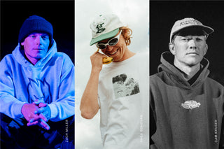 A triptych of portraits of Zack Miller, Shea Donovan, and Cam Kruger.
