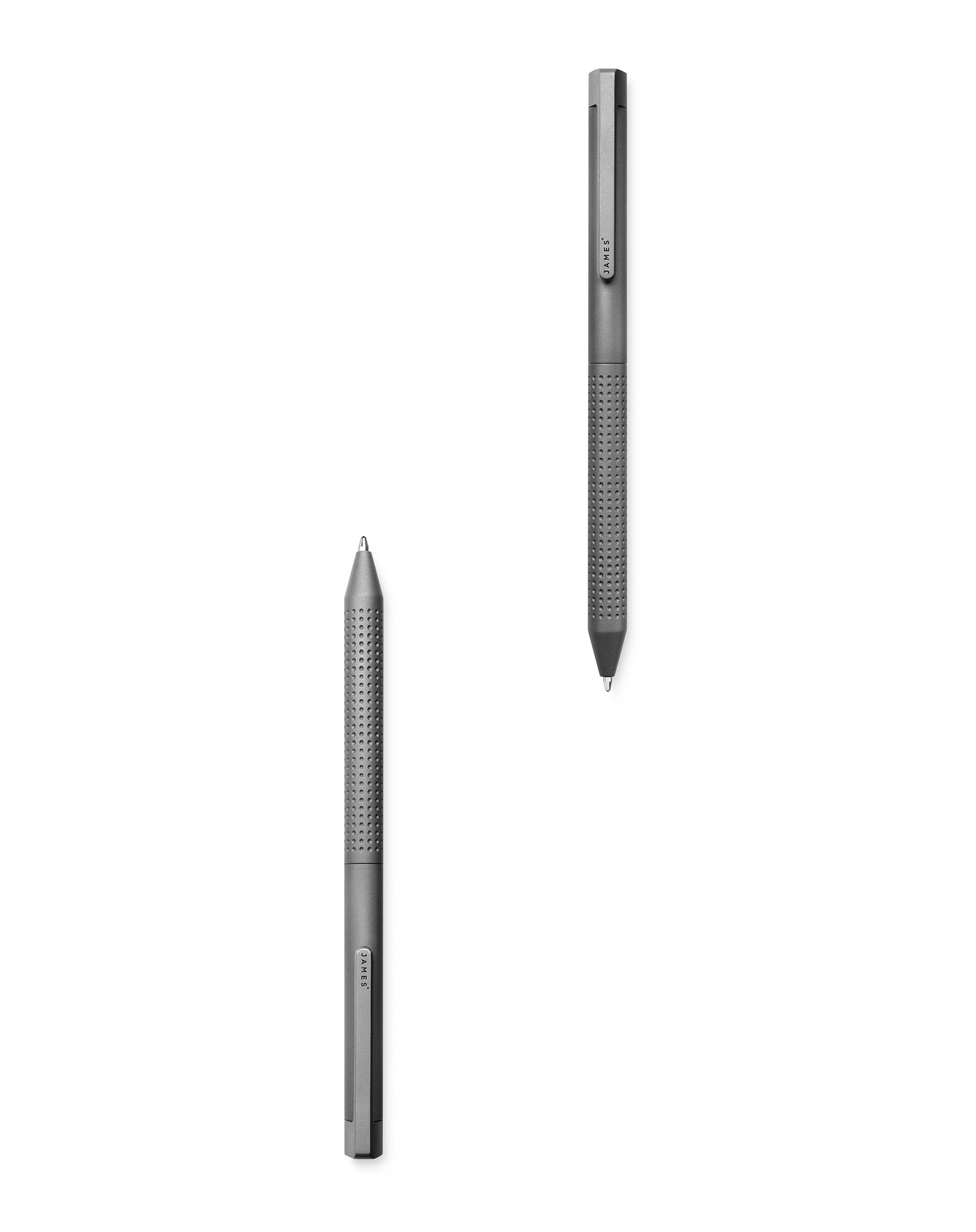 Two Bolen titanium EDC twist pens next to each other.