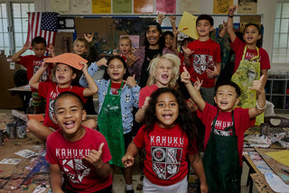 The art students of Kahuku elementary school.