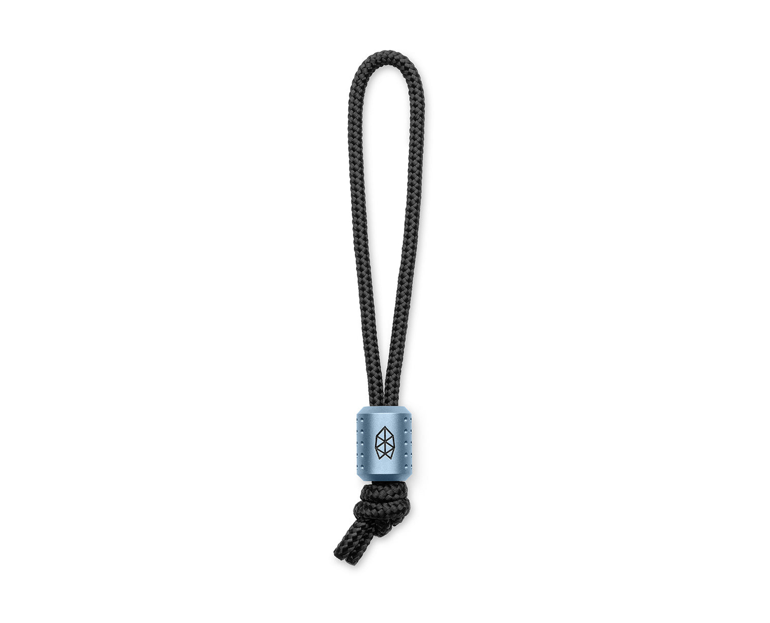 The Alder bead and lanyard in sea wave blue.
