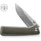 The LTD Barnes in OD Green Micarta and Damasteel.