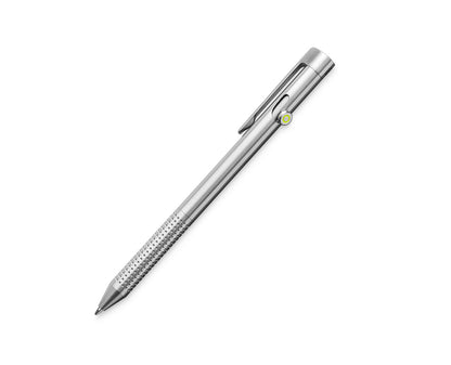 The Kent bolt-action pen in silver.