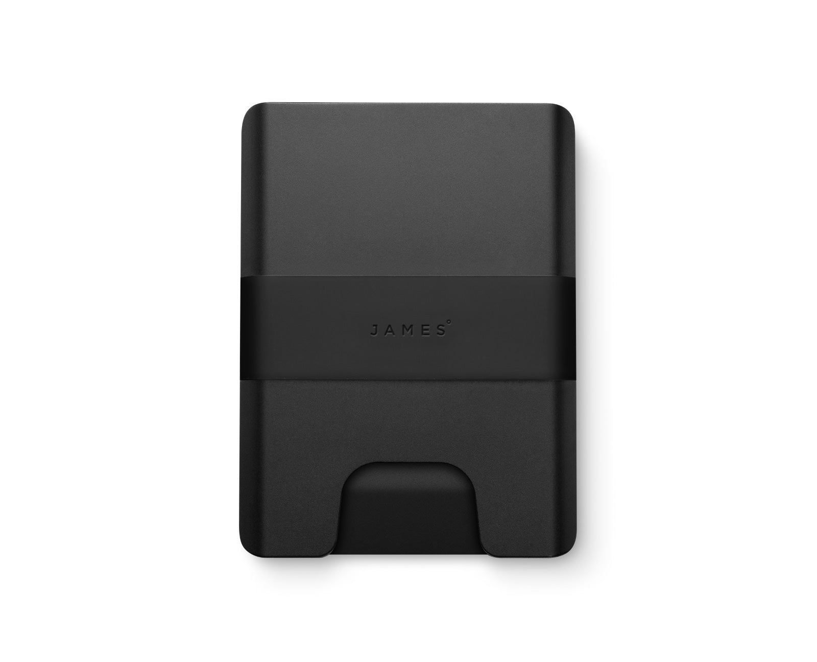 The Lowe minimalist card holder wallet in black.