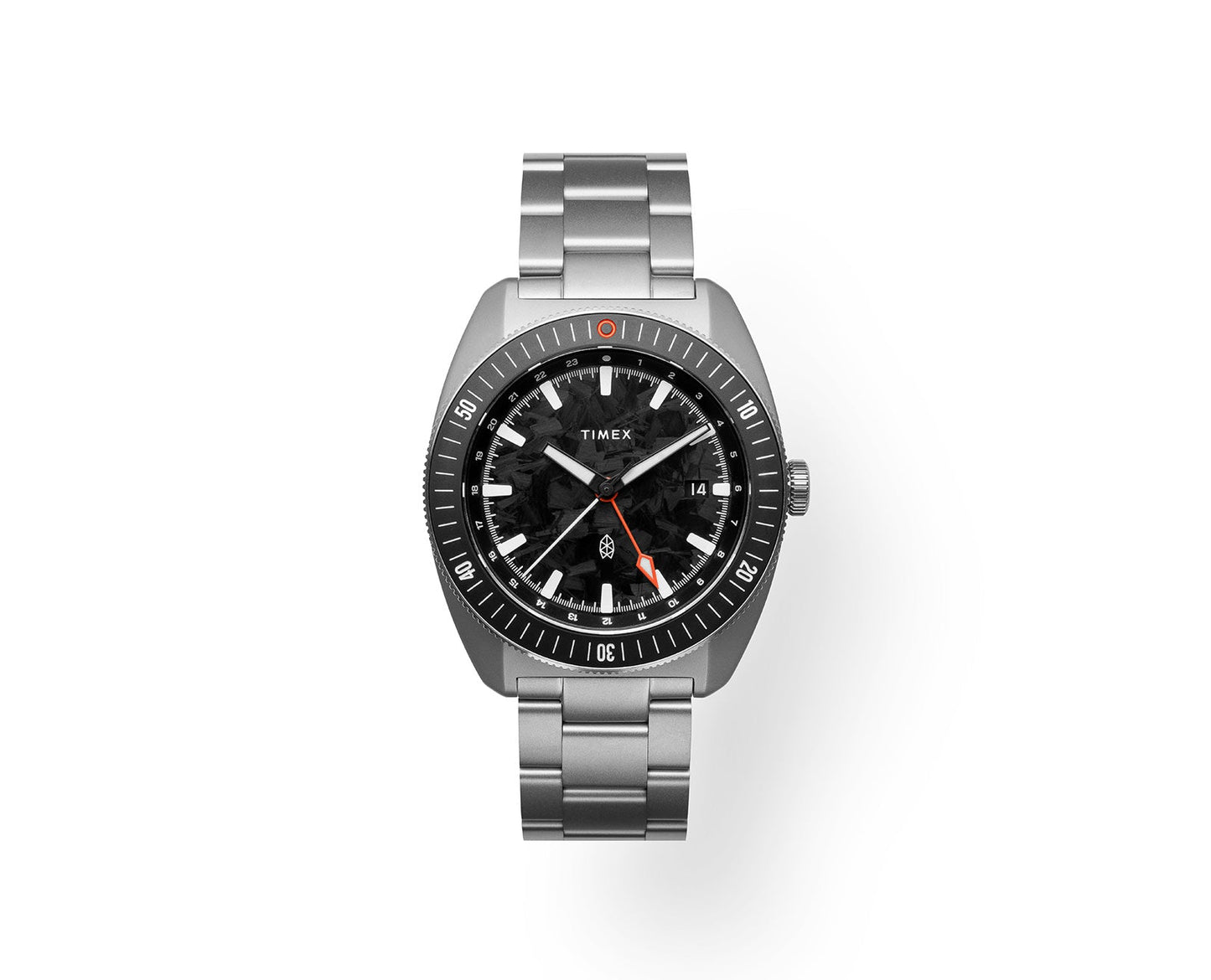 The James x Timex Automatic GMT watch.