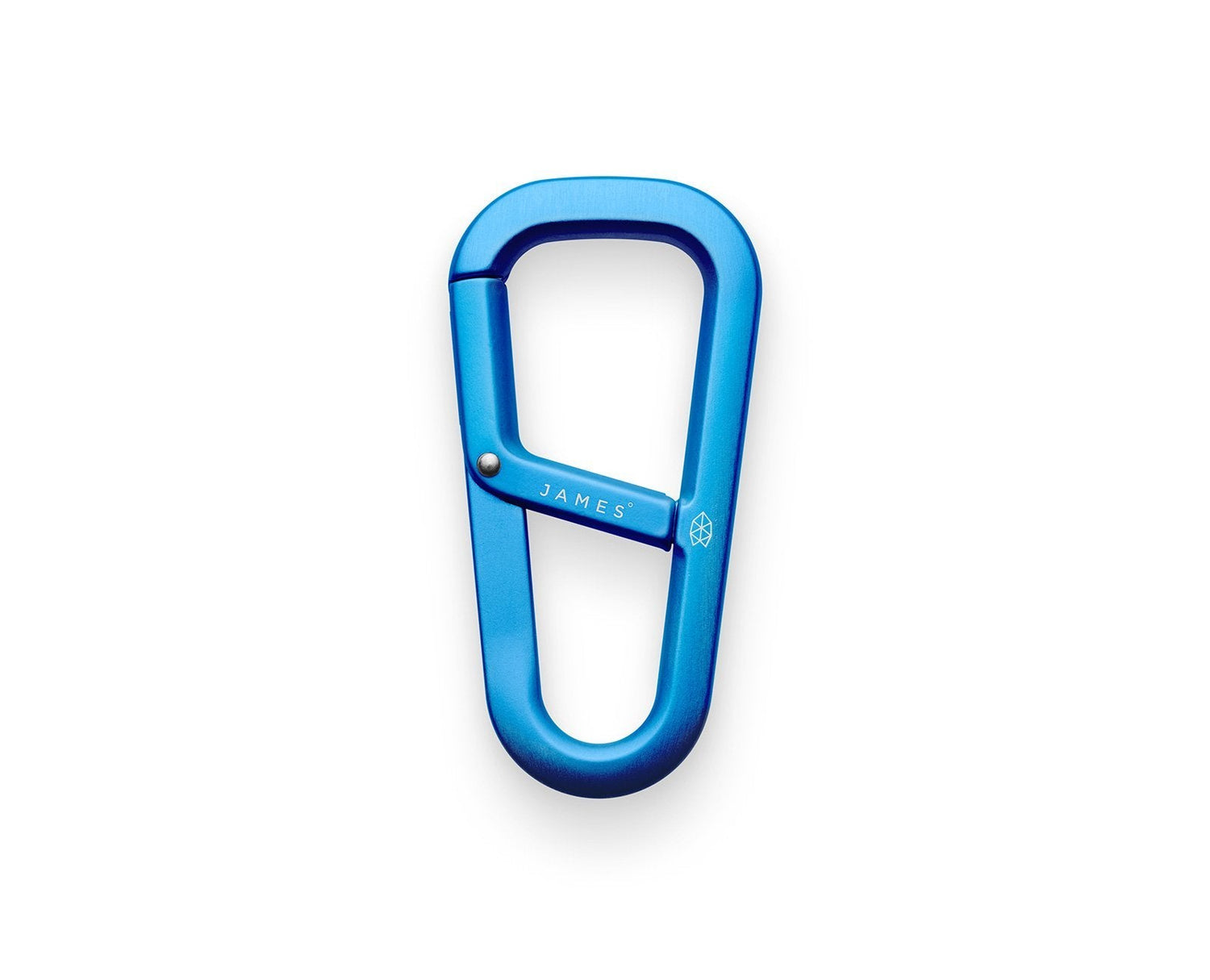 The Hardin keychain carabiner in cerulean.