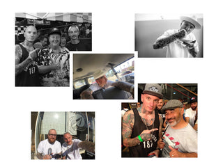 A collection of photos with professional barber Paul Hewitt and friends.