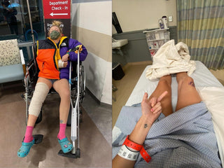 Professional rock climber and photographer Savannah Cummins recovering from an injury in the hospital.