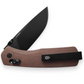 The Carter EDC slide lock folding pocket knife in tan and black.