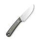 The Hells Canyon fixed blade camping knife with primer gray handle and stainless steel blade.