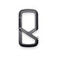 The Mehlville EDC keychain carabiner in space gray.
