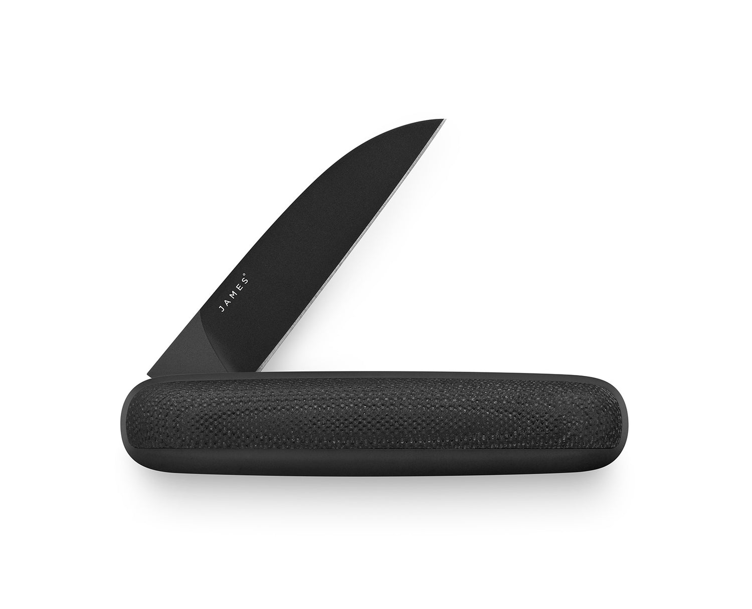 The Pike edc gentlemens slip lock pocket knife with black handle and black blade.