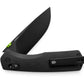 The Carter XL modern EDC folding slide lock pocket knife with a black blade and handle.