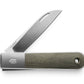 The Wayland classic EDC slip joint folding Barlow pocket knife with OD green handle and stainless steel blade.