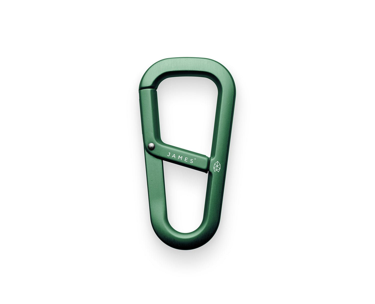 The Hardin EDC keychain carabiner in dark green.