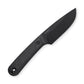The Hell Gap fixed blade camping knife with black handle and black blade.